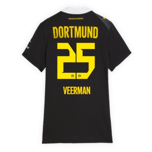 Borussia Dortmund Joey Veerman #25 Fußballbekleidung Auswärtstrikot Damen 2026-27 Kurzarm